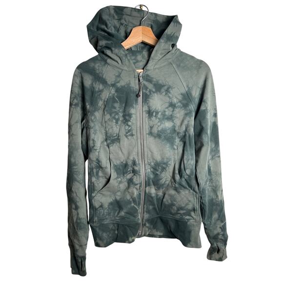 Lululemon Scuba Hoodie Light Cotton Fleece Shibori Misty Meadow Deep Ivy Size 6 - Picture 1 of 6